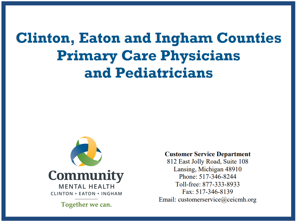 Primary Care Physicians and Pediatricians